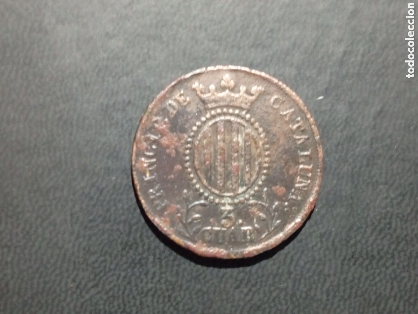 Monedas de Espa&ntilde;a: Moneda de 3 quartos 1841 - Foto 1