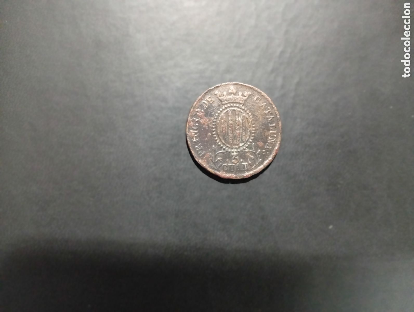 Monedas de Espa&ntilde;a: Moneda de 3 quartos 1841 - Foto 3