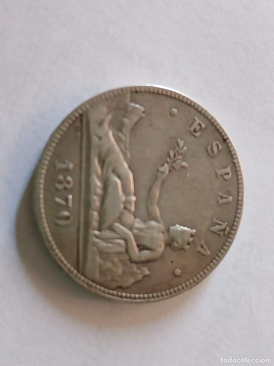Monedas de Espa&ntilde;a: 5 pesetas de 1870 , duro de plata - Foto 1