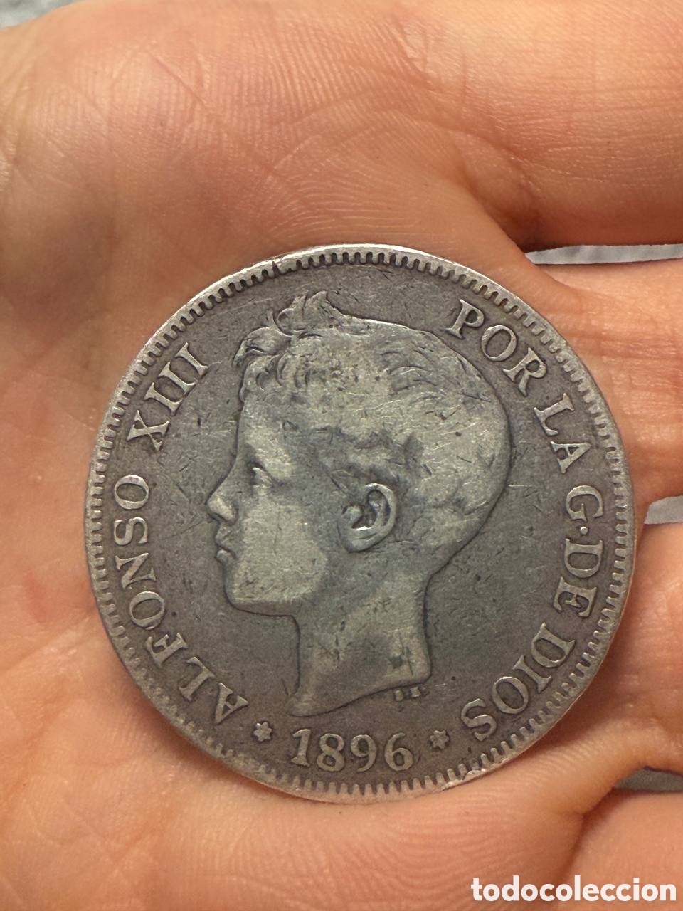 Coins of Spain: Moneda de Plata 5 Pesetas 1896 de Espa&ntilde;a
