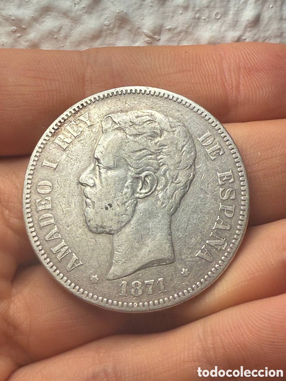 Moedas de Espanha: Moneda de Plata 5 Pesetas 1871 de Espa&ntilde;a