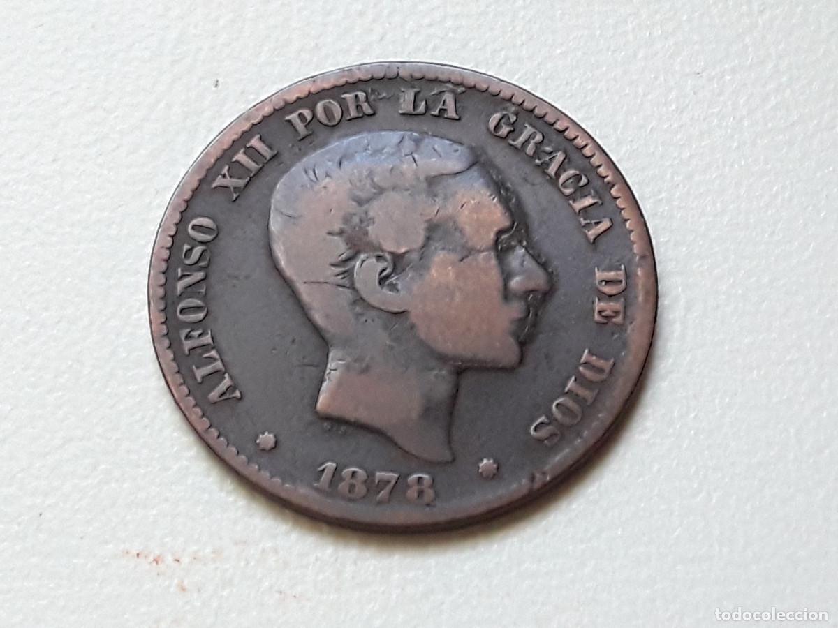Monedas de Espa&ntilde;a: ALFONSO XII 10 C&Eacute;NTIMOS 1878 OM BC+ - Foto 1