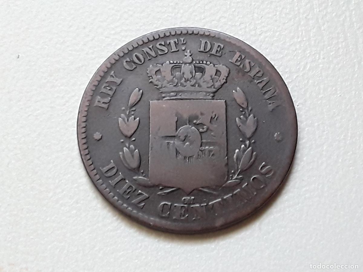 Monedas de Espa&ntilde;a: ALFONSO XII 10 C&Eacute;NTIMOS 1878 OM BC+ - Foto 2