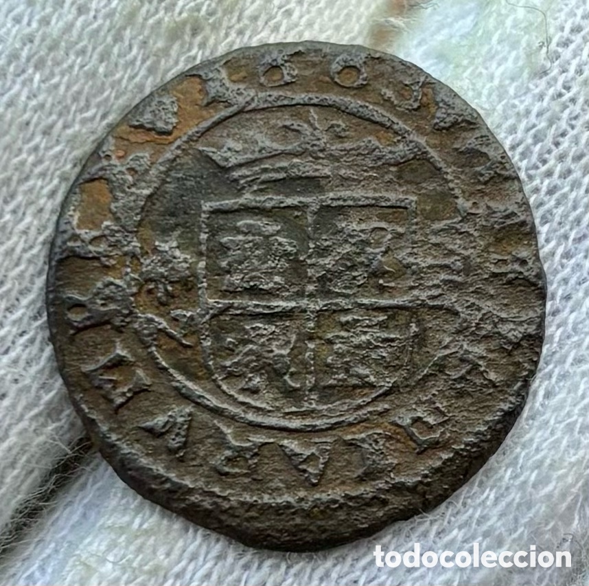 Monedas de Espa&ntilde;a: Moneda 8 Maravedis 1663 GRANADA. FELIPE IV - Foto 2