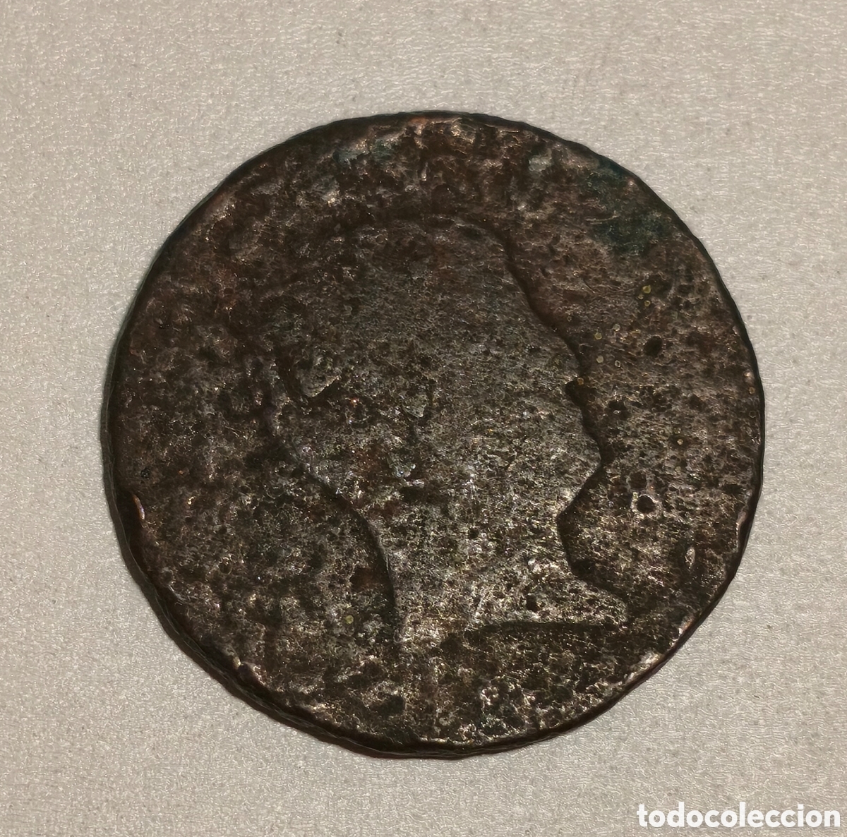 Moedas de Espanha: 8 MARAVEDIS 1825 J. FERNANDO VII COBRE