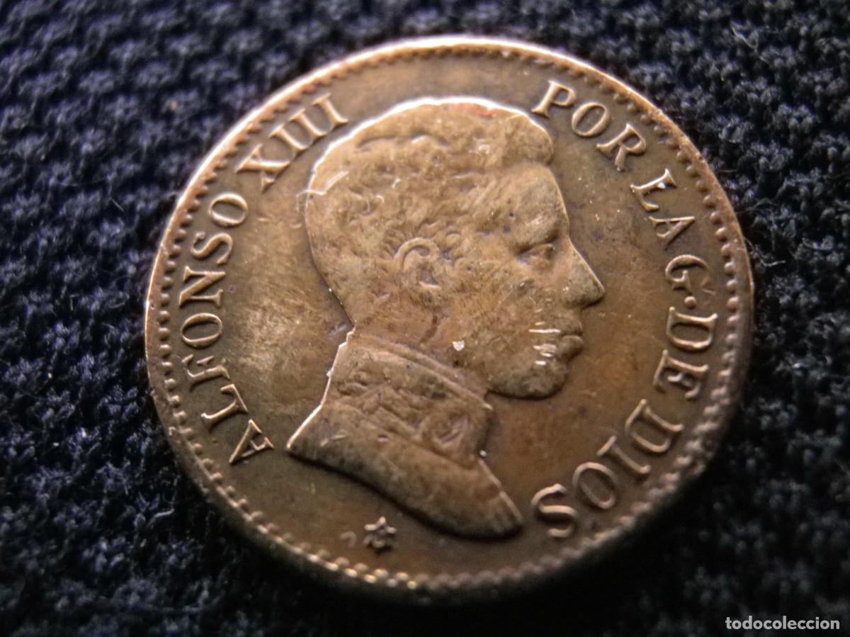 Monedas de Espa&ntilde;a: MONEDA DE BRONCE DE ALFONSO XIII DE UN CENTIMO DEL A&Ntilde;O 1906 - Foto 1