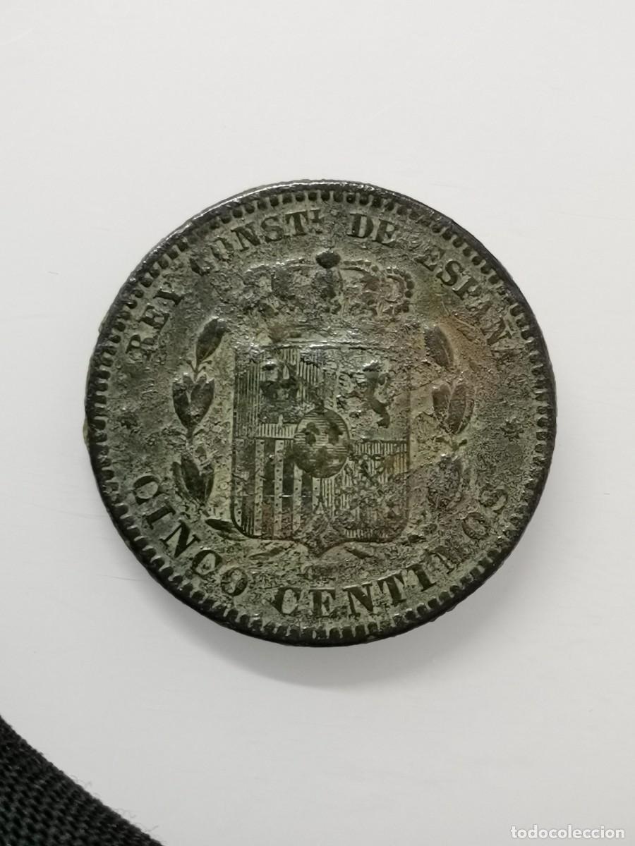 Monedas de Espa&ntilde;a: ALFONSO XII - 5 CENTIMOS - A&Ntilde;O 1877. - Foto 4