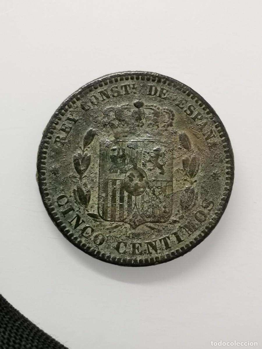 Monedas de Espa&ntilde;a: ALFONSO XII - 5 CENTIMOS - A&Ntilde;O 1877. - Foto 6