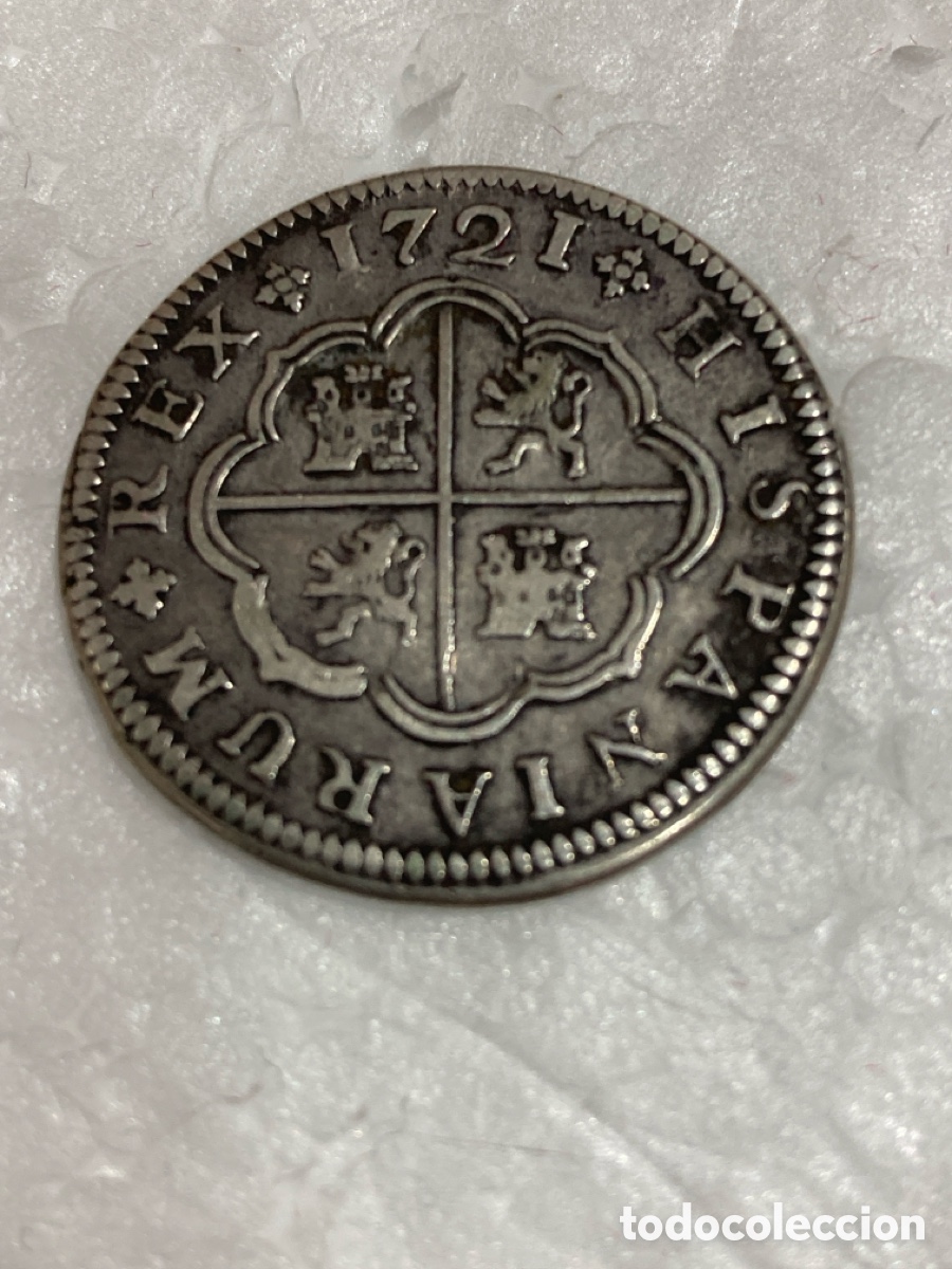 Moedas de Espanha: 2 REALES FELIPE V 1721 SEVILLA J