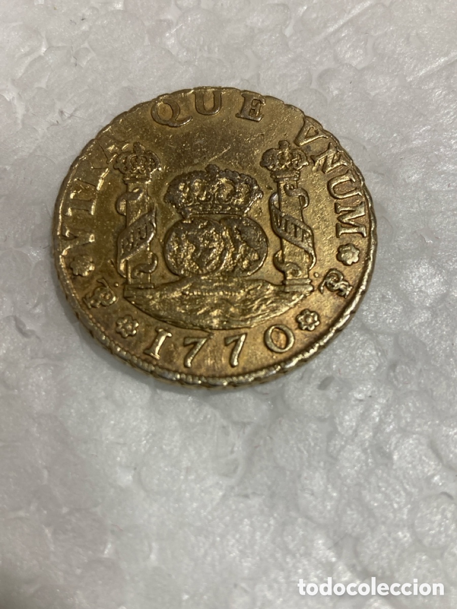 Moedas de Espanha: 4 REALES CARLOS III 1770 JR POTOSI RARA
