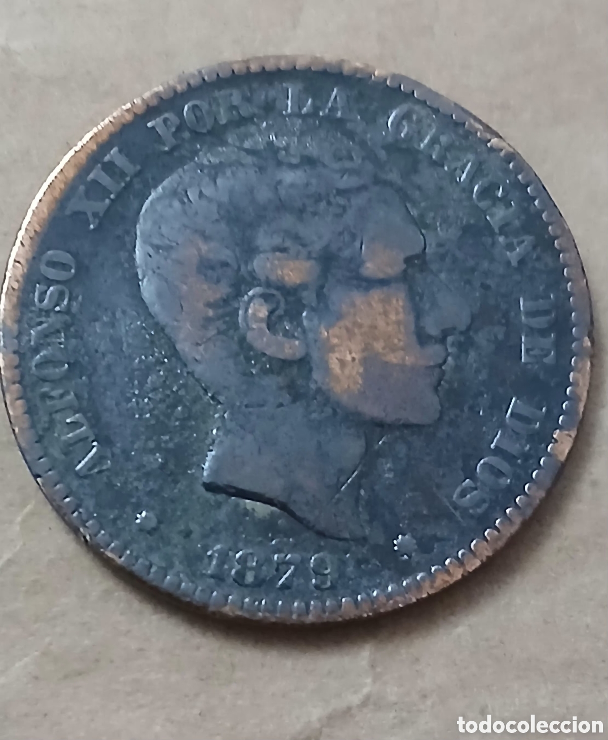Monedas de Espa&ntilde;a: 10 Ctms del Rey Alfonso Xll 1879 - Foto 1