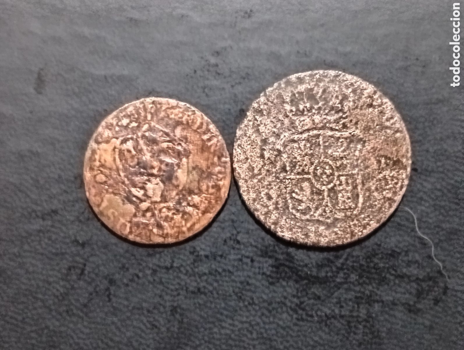 Monedas de Espa&ntilde;a: Conjunto de 2 monedas de 2 y 3 quartos - Foto 2
