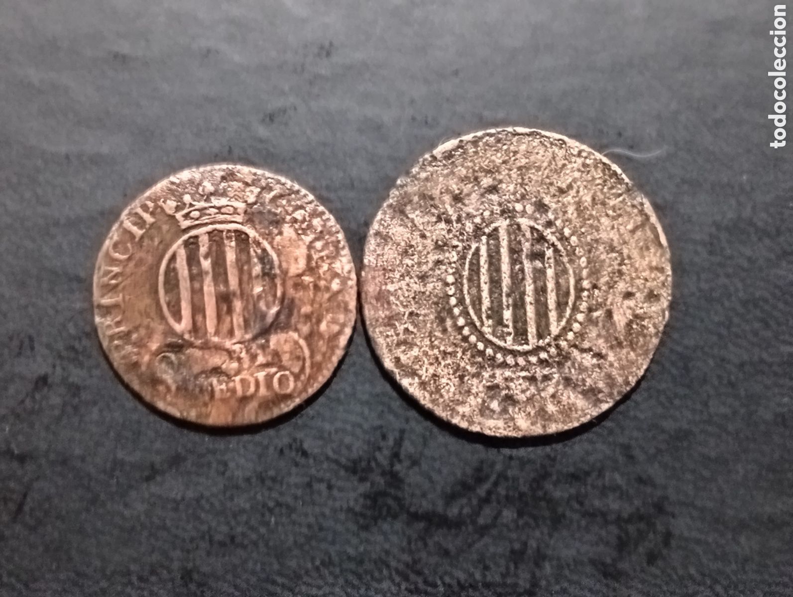 Monedas de Espa&ntilde;a: Conjunto de 2 monedas de 2 y 3 quartos - Foto 1