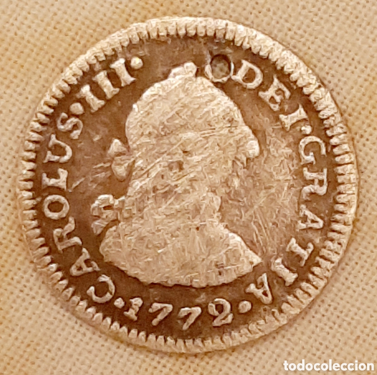 Moedas de Espanha: 1/2 real 1772 Mexico FF