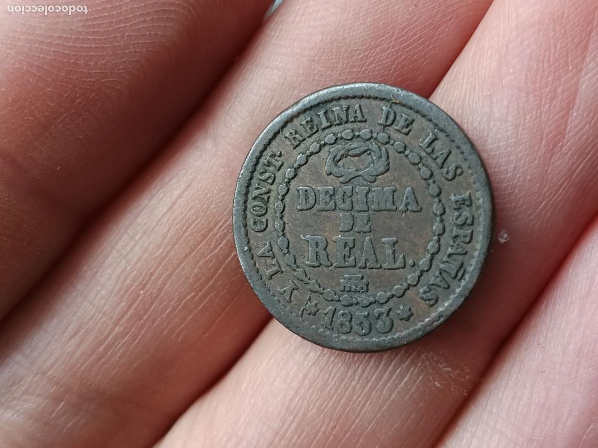 M&uuml;nzen von Spanien: Isabel II D&eacute;cima de real de 1853