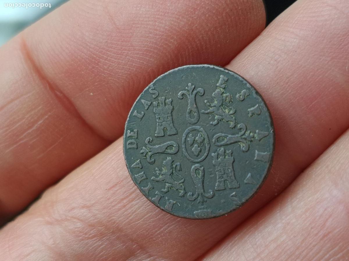 Monedas de Espa&ntilde;a: 2 MARAVEDIS ISABEL II SEGOVIA 1847 - Foto 2