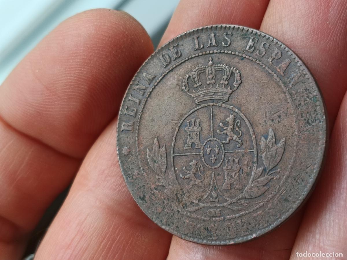 Monedas de Espa&ntilde;a: ISABEL II 5 CENTIMOS DE ESCUDO 1868 - Foto 2