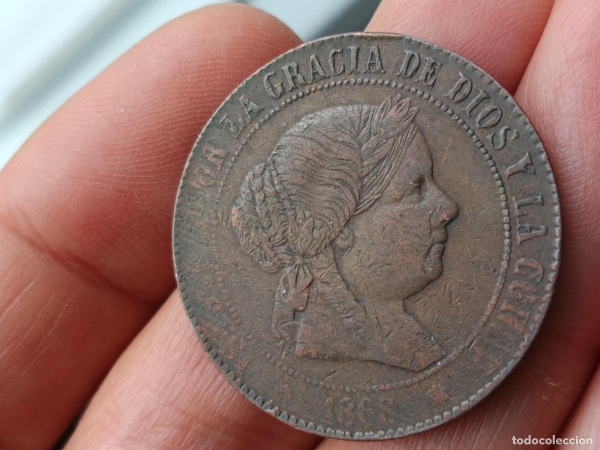 Monedas de Espa&ntilde;a: ISABEL II 5 CENTIMOS DE ESCUDO 1868 - Foto 1
