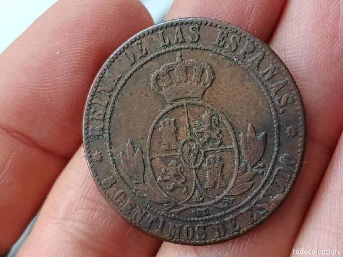 Monedas de Espa&ntilde;a: Isabel II 5 c&eacute;ntimos escudo 1868 - Foto 2