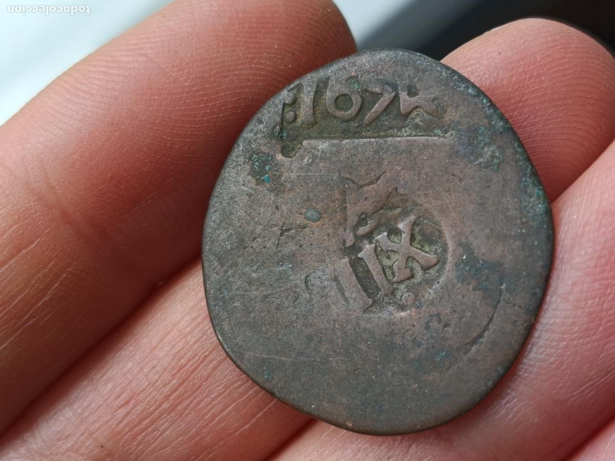 Coins of Spain: Resello con fecha. 1654