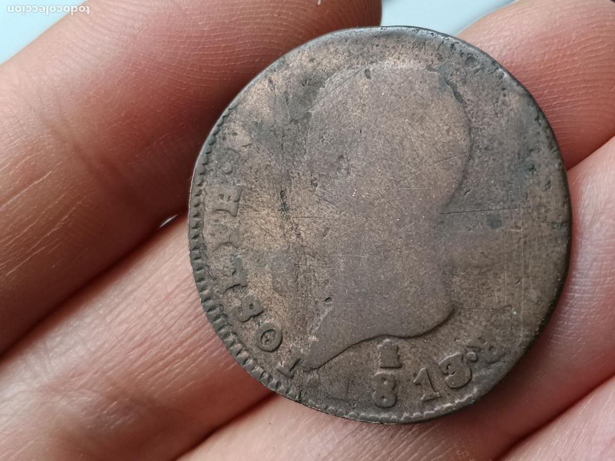 Coins of Spain: Jos&eacute; Napole&oacute;n. 8 maravedis 1813 Segovia