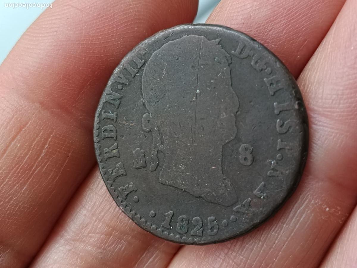 Monedas de Espa&ntilde;a: Espa&ntilde;a , 8 maravedis 1825 - Foto 1