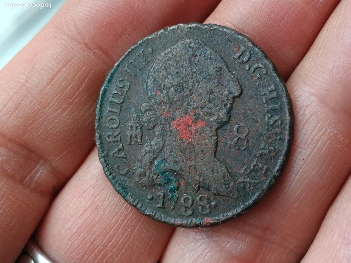 Monedas de Espa&ntilde;a: 8 Maravedis. Carlos III 1788 - Foto 1