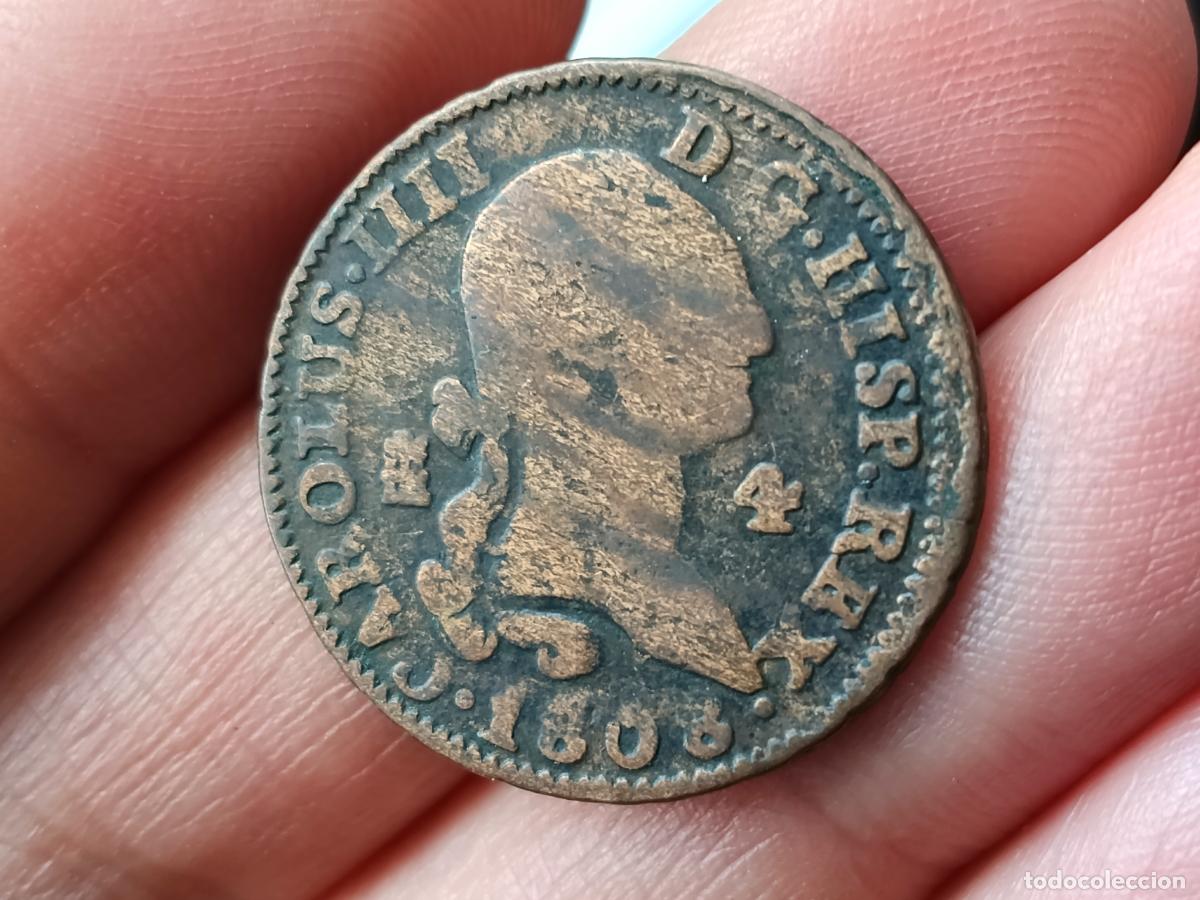Monedas de Espa&ntilde;a: CARLOS IV - 4 MARAVEDIS - 1808 - Foto 1