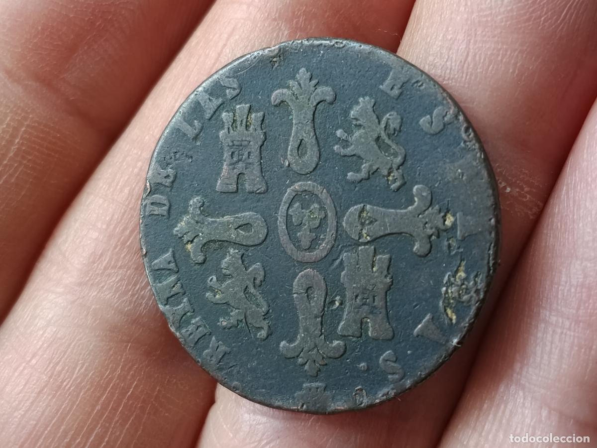 Monedas de Espa&ntilde;a: 8 maravedis de 1848 Isabel II - Foto 2