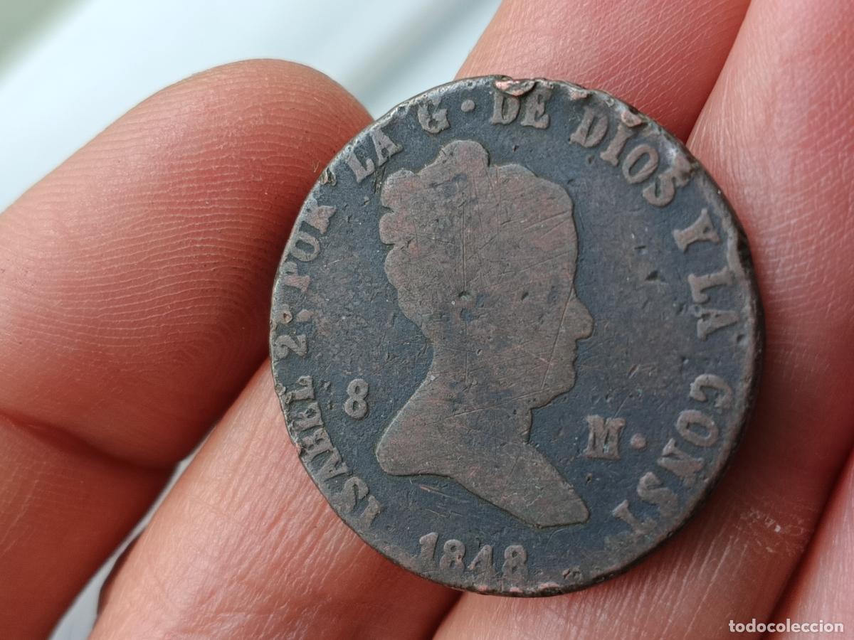 Monedas de Espa&ntilde;a: 8 maravedis de 1848 Isabel II - Foto 1
