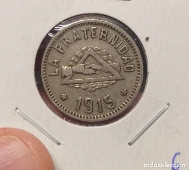 M&uuml;nzen von Spanien: 1 peseta de 1915 &rdquo;Cooperativa La FRaternidad de la Barceloneta&rdquo; (token)-(MONE2)