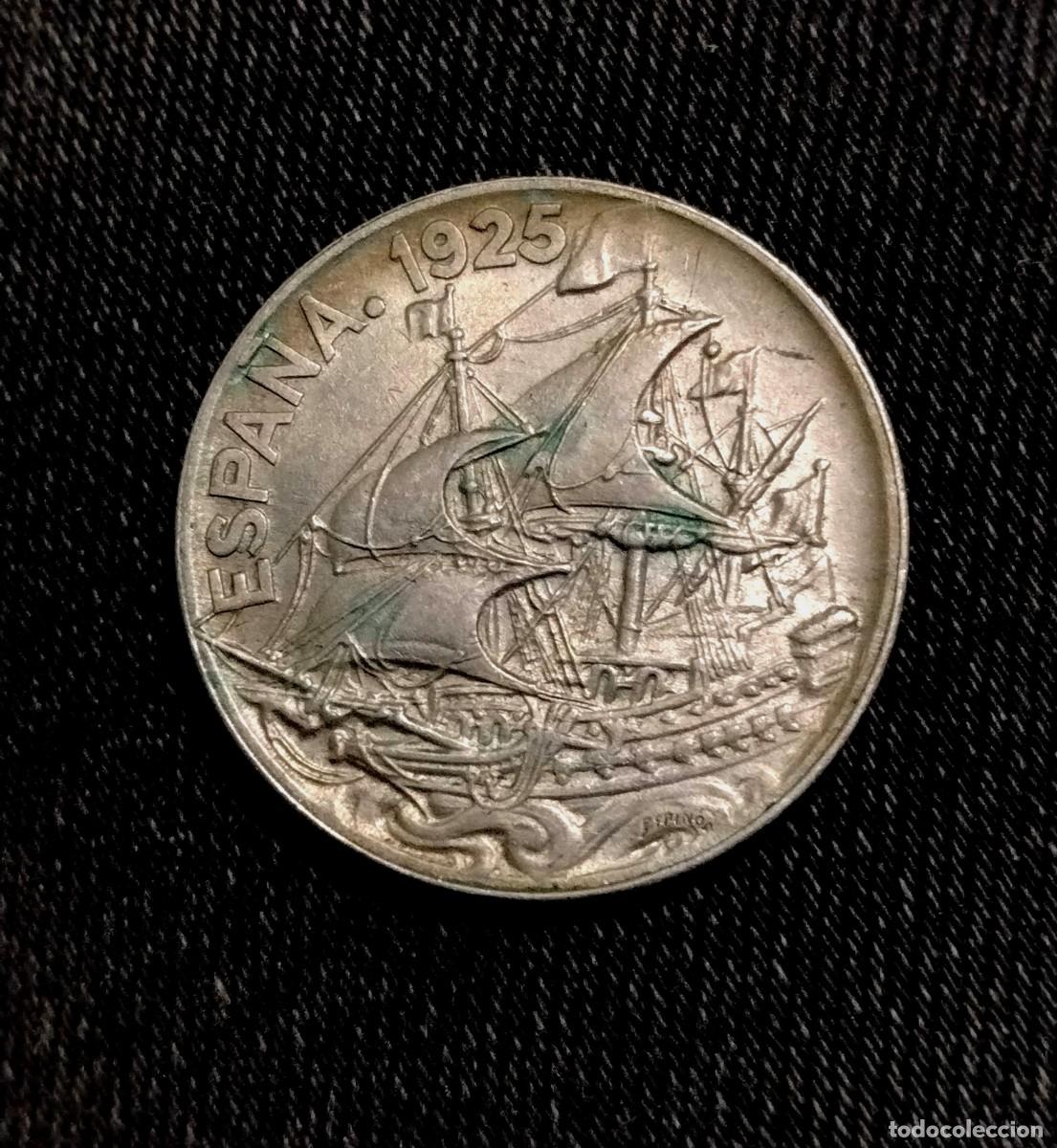 Monedas de Espa&ntilde;a: Alfonso XIII 25 c&eacute;ntimos 1925 EBC - Foto 2