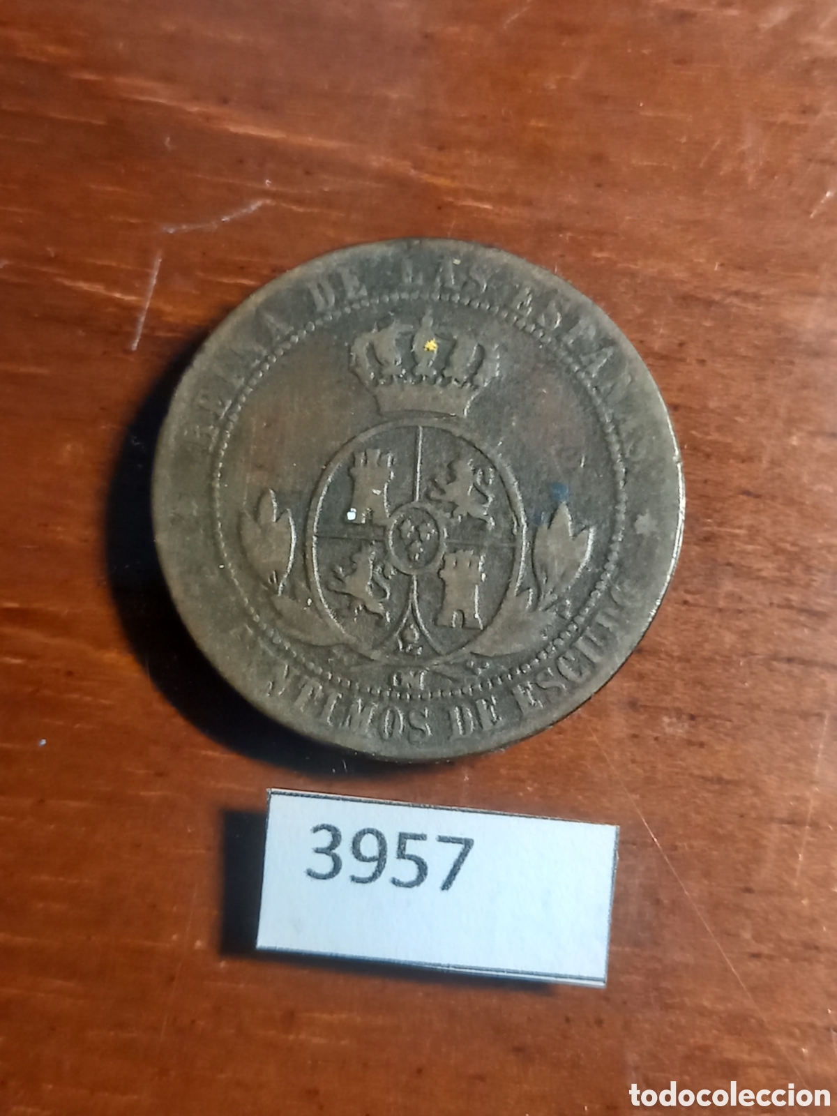 Monedas de Espa&ntilde;a: Espa&ntilde;a 2 1/2 centimos 1868 Sevilla - Foto 2