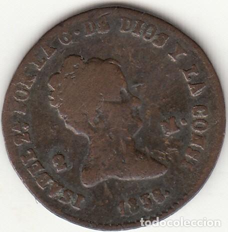Monedas de Espa&ntilde;a: ISABEL II: 2 MARAVEDIS 1838 SEGOVIA - Foto 1