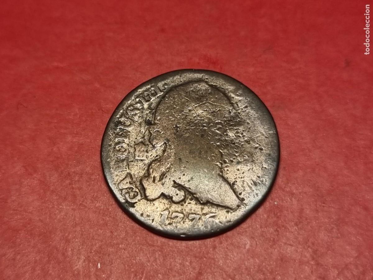 Coins of Spain: 2 MAREVEDIS 1775 BC VER FOTOS algo doblada
