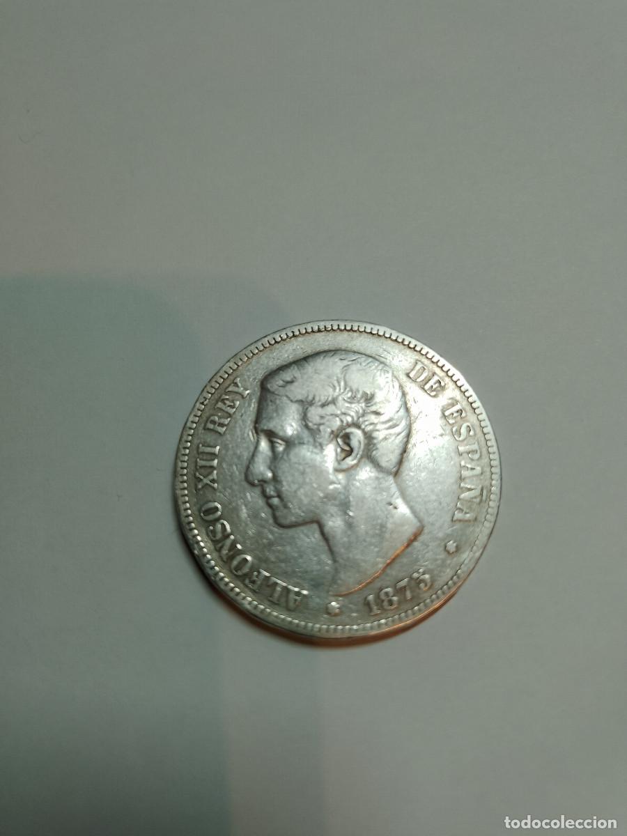 Monedas de Espa&ntilde;a: Modeda plata Alfonso XII 1875 - Foto 2