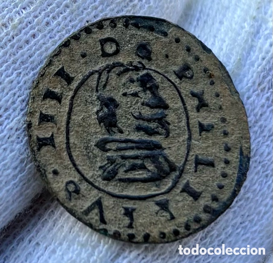 Monedas de Espa&ntilde;a: Moneda 8 Maravedis 1663 Trujillo . FELIPE IV - Foto 3