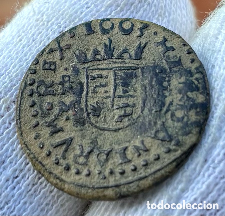 Monedas de Espa&ntilde;a: Moneda 8 Maravedis 1663 Trujillo . FELIPE IV - Foto 6