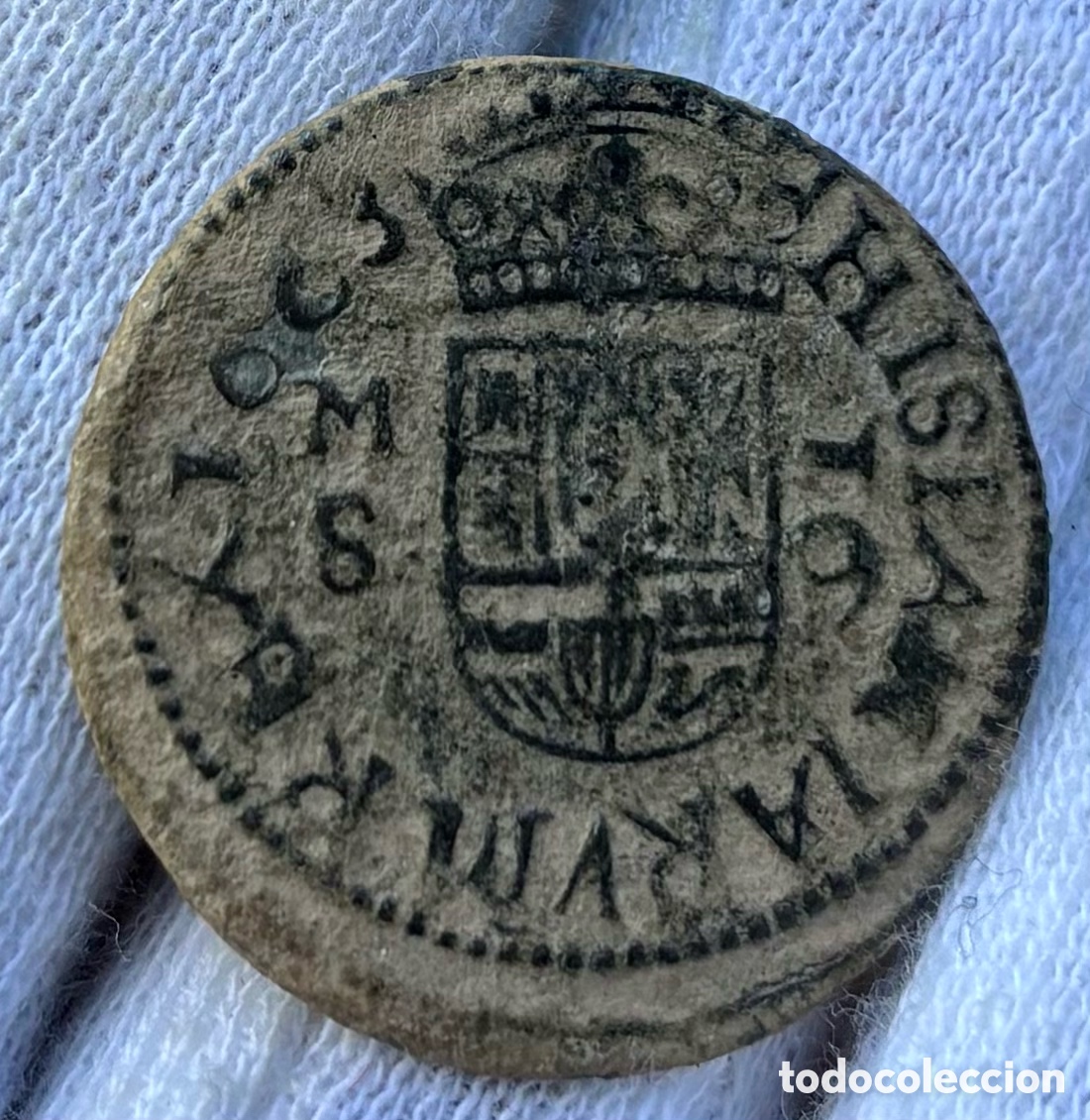 Monedas de Espa&ntilde;a: Moneda 16 Maravedis 1663 Madrid. FELIPE IV - Foto 4