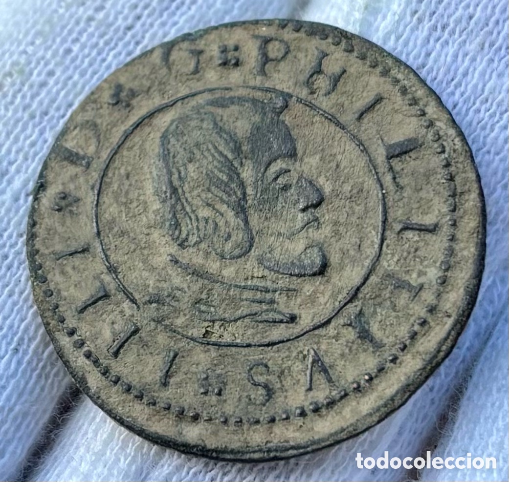 Monedas de Espa&ntilde;a: Moneda 16 Maravedis 1663 Madrid. FELIPE IV - Foto 5