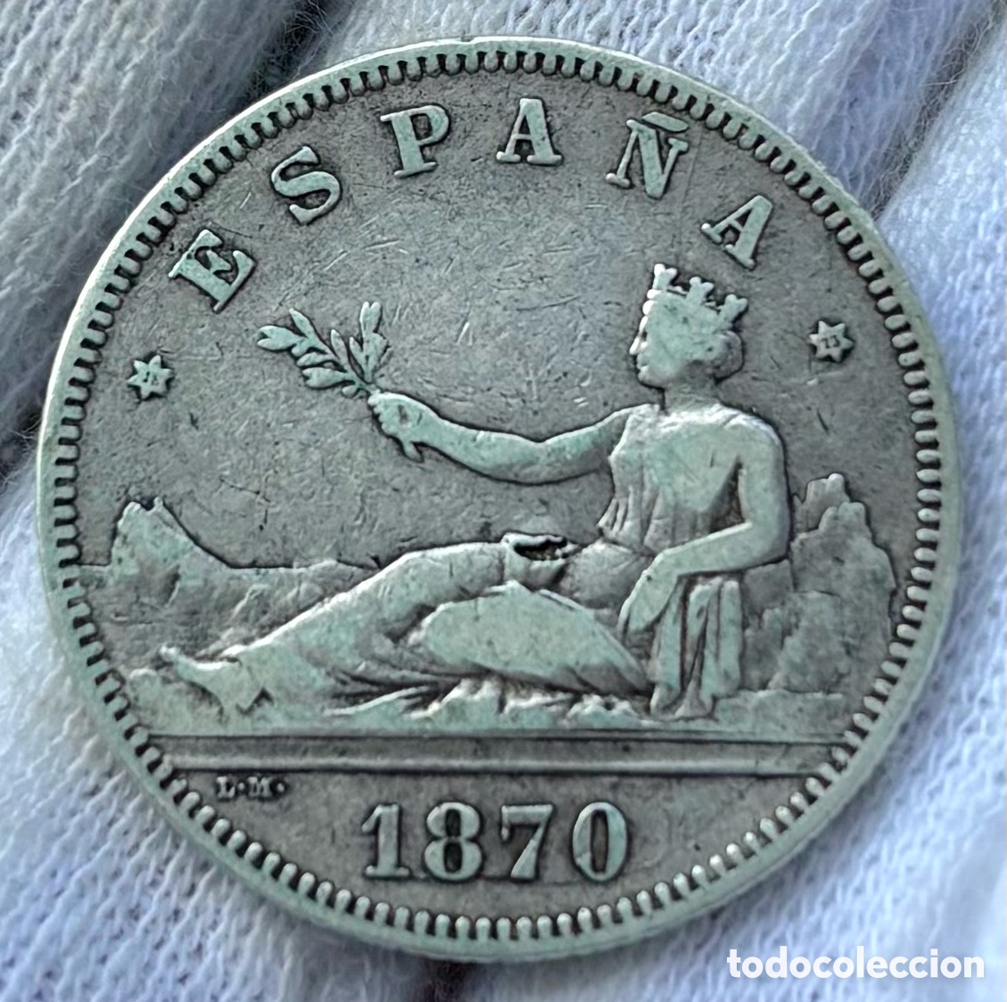 Monedas de Espa&ntilde;a: Moneda PLATA 2 Pesetas 1870 *(18-73) - Foto 1