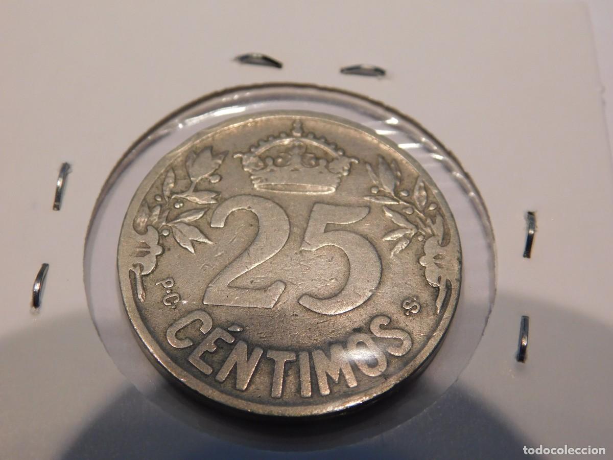 Monedas de Espa&ntilde;a: MONEDA DE 25 CENTIMOS, ALFONSO XIII, A&Ntilde;O 1925 - Foto 2