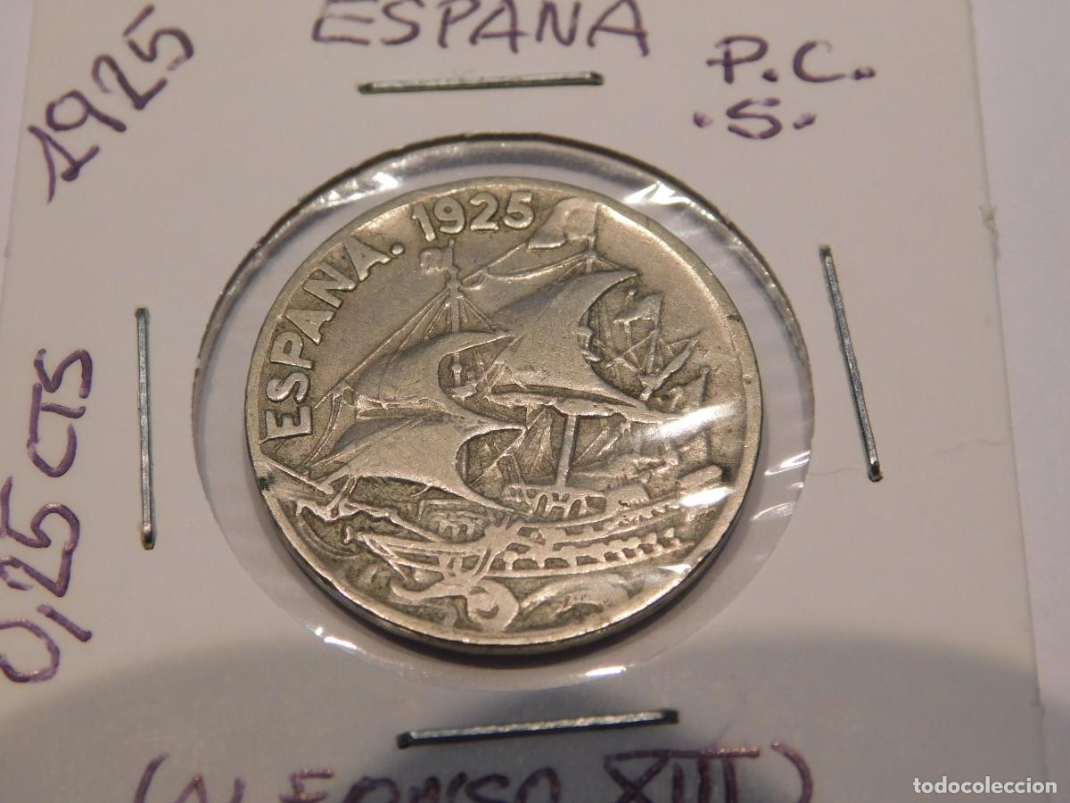 Monedas de Espa&ntilde;a: MONEDA DE 25 CENTIMOS, ALFONSO XIII, A&Ntilde;O 1925 - Foto 3