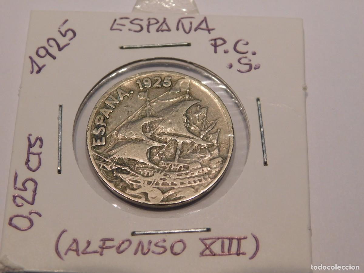Monedas de Espa&ntilde;a: MONEDA DE 25 CENTIMOS, ALFONSO XIII, A&Ntilde;O 1925 - Foto 1