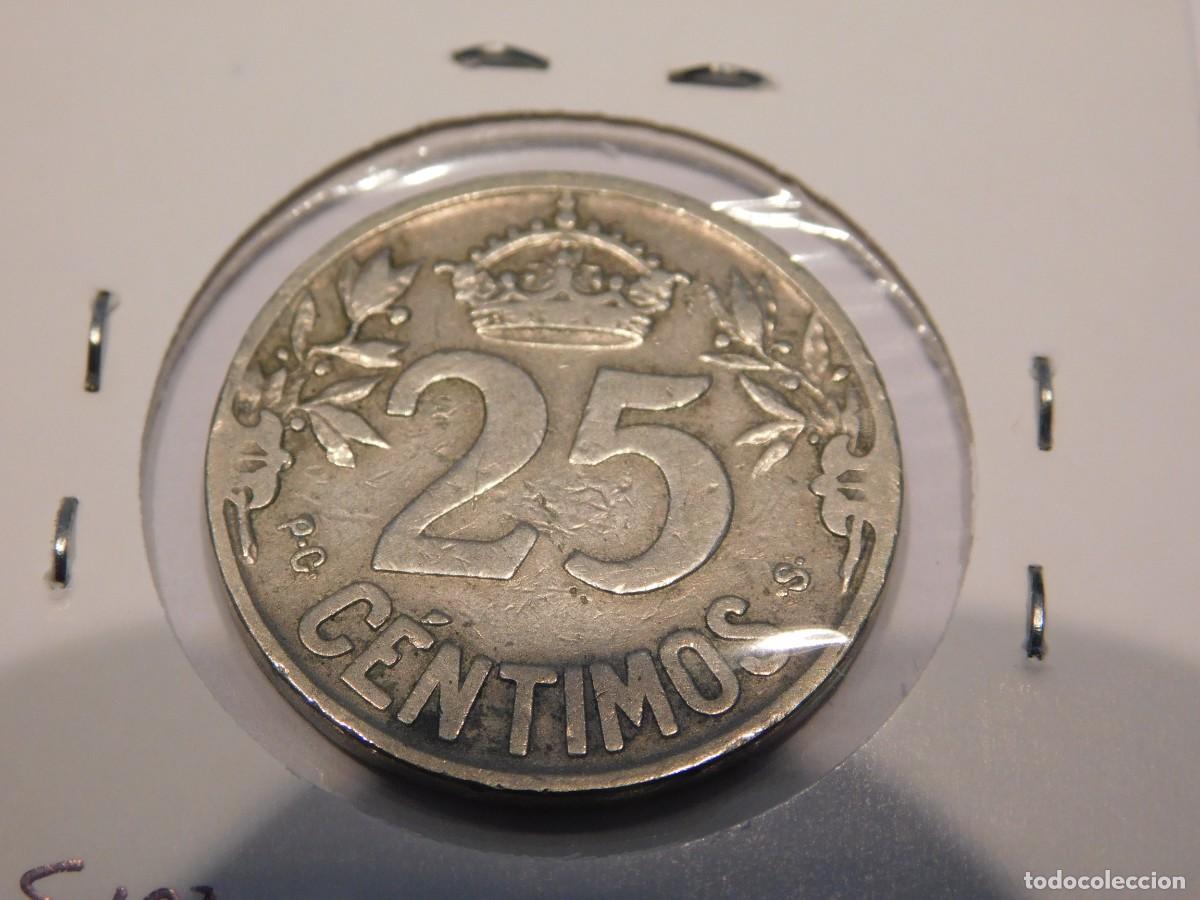 Monedas de Espa&ntilde;a: MONEDA DE 25 CENTIMOS, ALFONSO XIII, A&Ntilde;O 1925 - Foto 2