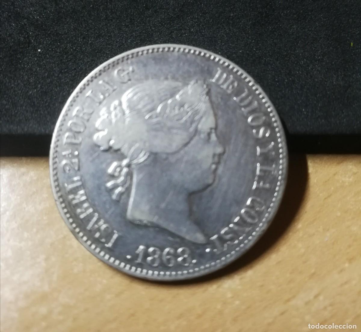 Monedas de Espa&ntilde;a: MONEDA DE ISABEL 2&ordf; CECA DE MANILA PLATA DE 900 - Foto 1