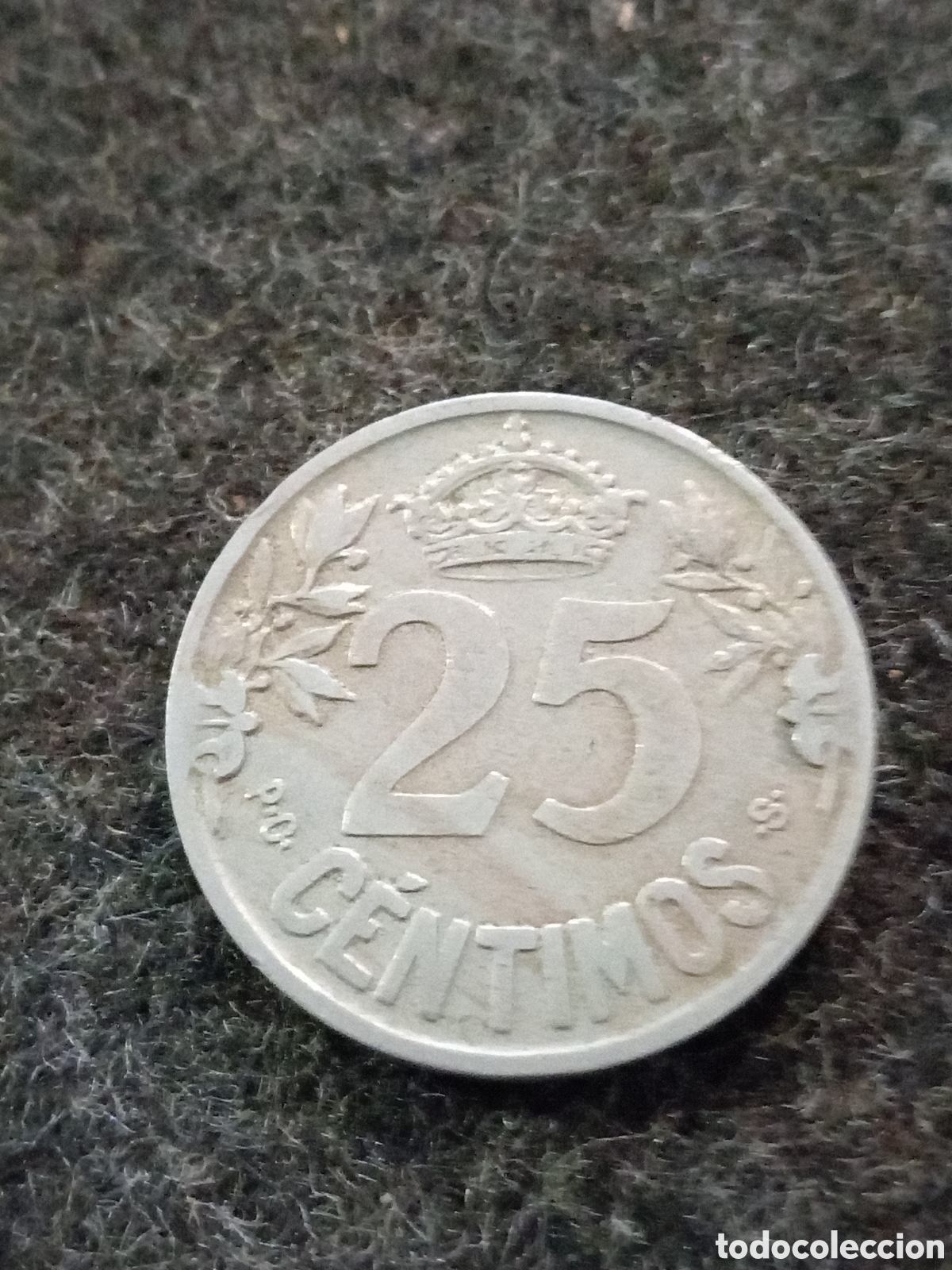 Monedas de Espa&ntilde;a: Moneda de 25 c&eacute;ntimos de Espa&ntilde;a - Foto 2
