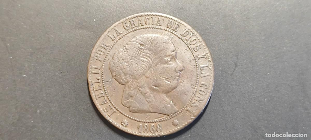 Monedas de Espa&ntilde;a: MONEDA ISABEL 2&ordf; 5 CENTIMOS DE ESCUDO 1868 CECA OM BC - Foto 1