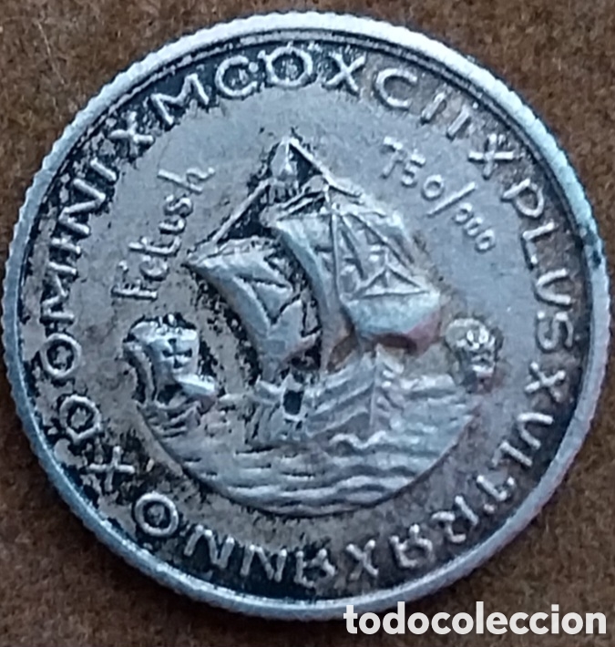 Monedas de Espa&ntilde;a: Medalla Plata 750 Reyes Cat&oacute;licos 1492 - Carabelas - MBC