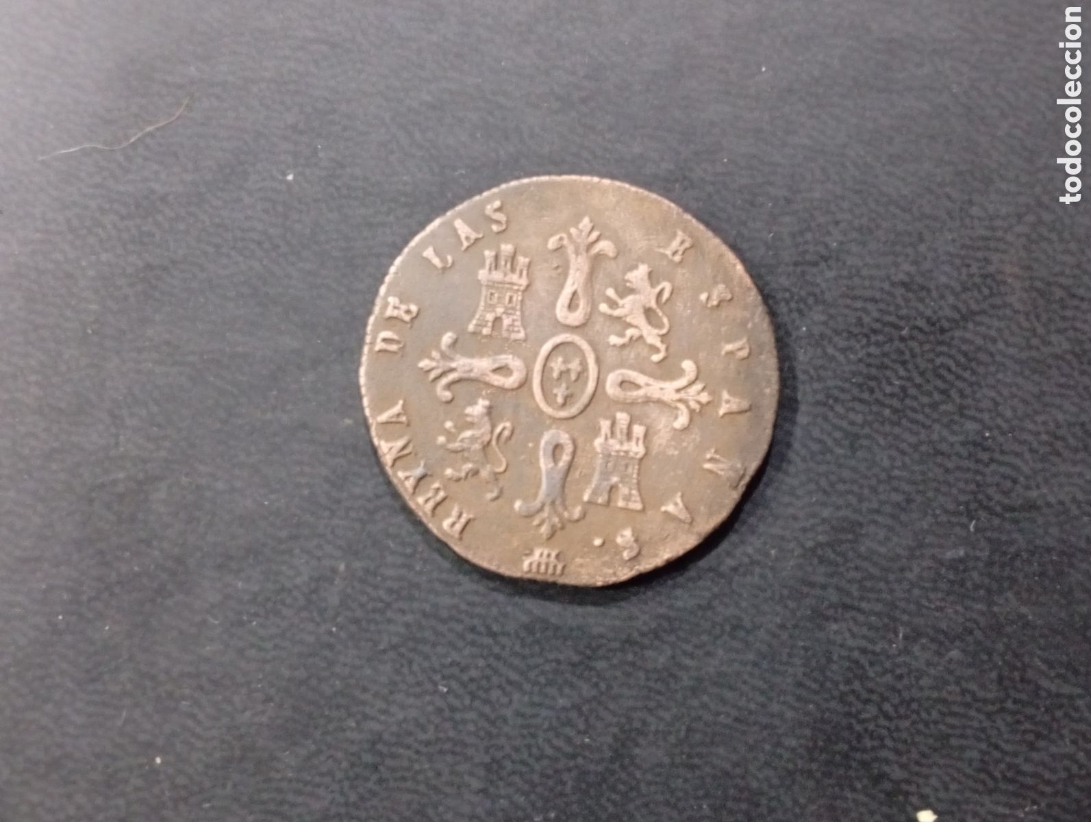 Monedas de Espa&ntilde;a: Moneda de 8 maravedis 1848 Isabel II impecable - Foto 2